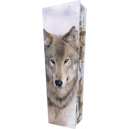 Wolf - Personalised Picture Coffin with Customised Design - Call for prices.
